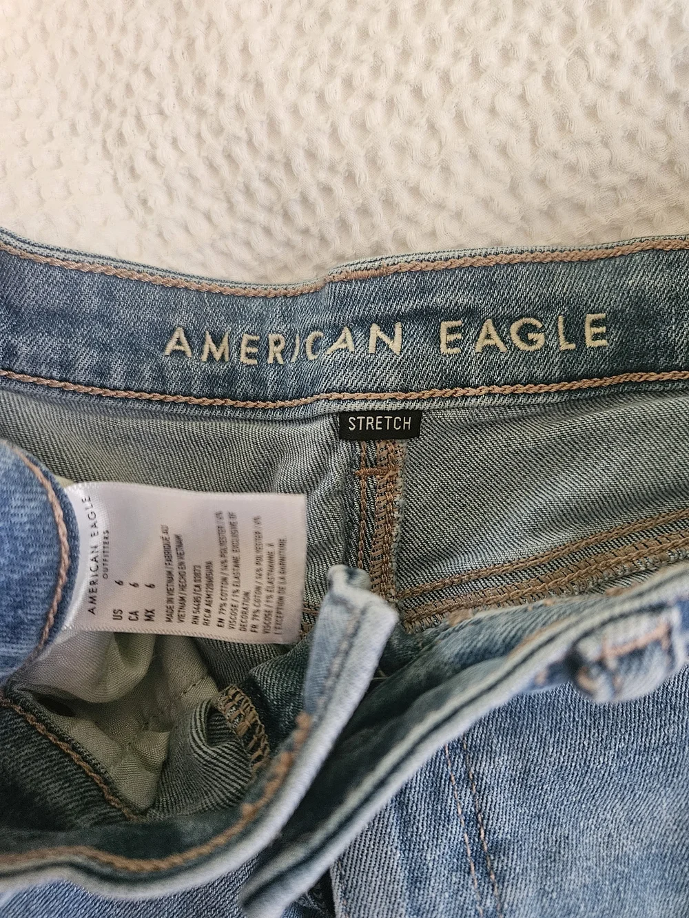 American Eagle Outfitters Light Blue Rolled Cuff Denim Shorts